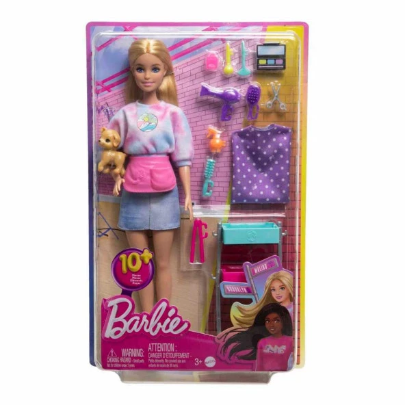 Barbie Malibu Stilist Bebek Oyun Seti HNK95 - 3