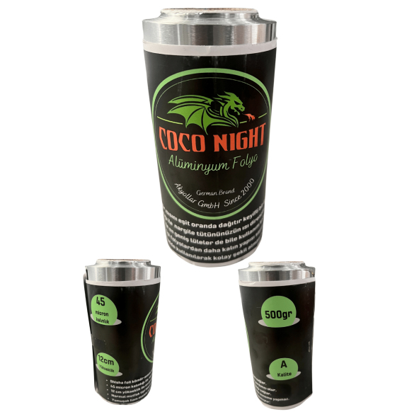 45 mikron (micron) 500gr (36metre) Rulo Alüminyum folyo, Nargile folyosu, shisha foil, Nargile kömürü - 2