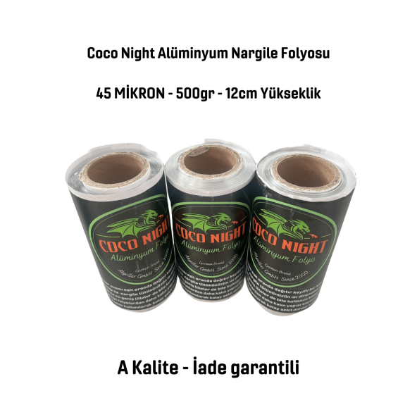 45 mikron (micron) 500gr (36metre)  Rulo Alüminyum folyo, Nargile folyosu, shisha foil, Nargile kömürü - 3