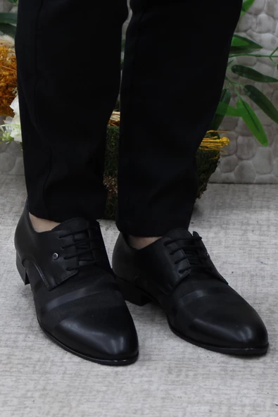 Fort Rasgo 2710 Siyah Damat Ayakkabısı Takım Ayakkabısı Erkek Klasik Ayakkabı - Resim 2