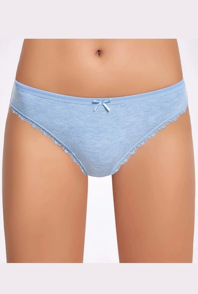 Melanjlı Dantelli Kadın Bikini Külot   10 Adet