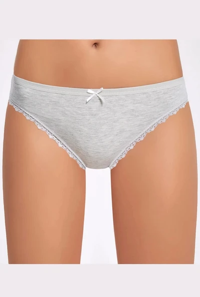 Melanjlı Dantelli Kadın Bikini Külot  5 Adet - 5