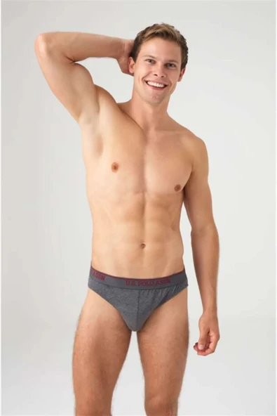 U.S. Polo Assn. Erkek 3'lü Slip Siyah - Antrasit - Lacivert - 5