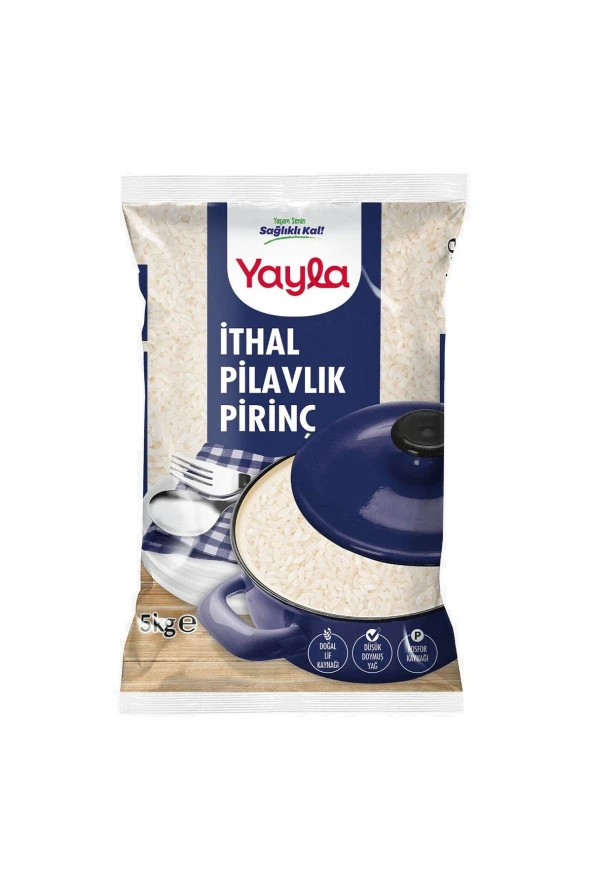 YAYLA Ithal Pilavlık Pirinç 5 Kg * (Uzun Tane)