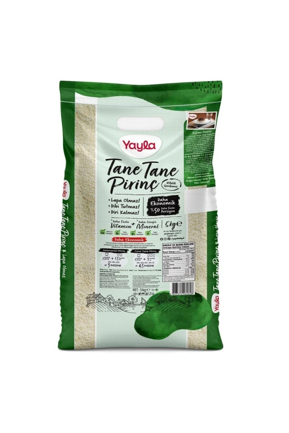 YAYLA Tane Tane Pirinç Dökme (Çuval) 5 Kg