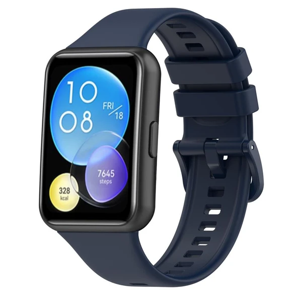 Huawei Watch Fit 2 Kordon Silikon Bileklik Kopçaklı Kordon Mix - 11