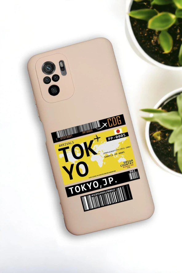 Redmi Note 10s Uyumlu Tokyo Ticket Desenli Premium Silikonlu Lansman Telefon Kılıfı ürün görseli