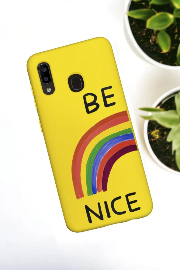 Samsung Galaxy A20 Uyumlu Be Nice Desenli Premium Silikonlu Lansman Telefon Kılıfı - Resim 2