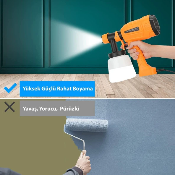 UpWay Profesyonel Yüksek Basınçlı Elektrikli Sprey Boya Tabancası Dezenfeksiyon ilaçlama Makinesi - 4