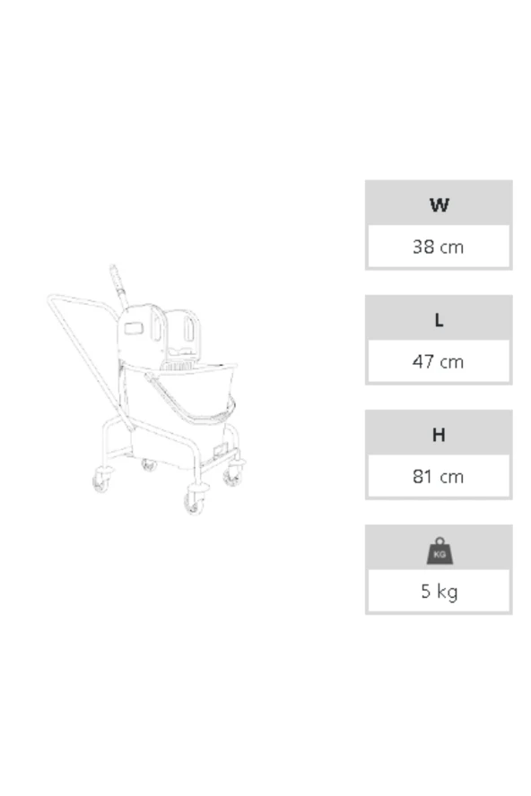 A FORM TEK KOVALI TEMİZLİK ARABASI KROMAJLI ORJİNAL*2 - 2