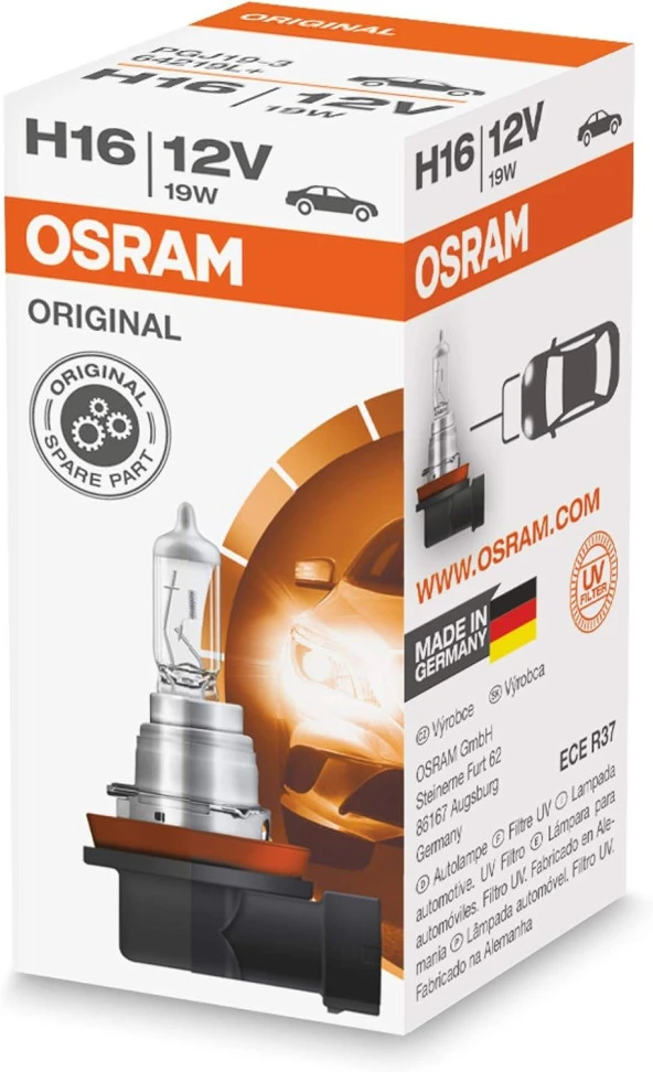 Osram Far Ampulü Far ve Sis Halojen 12V 19W H16