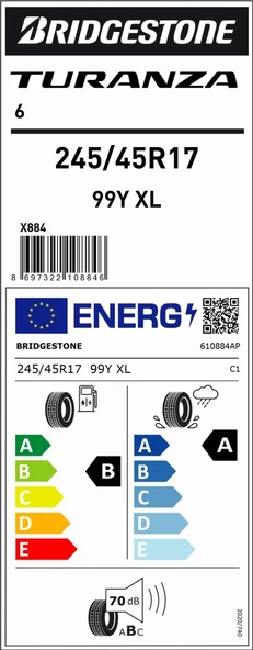 245/45R17 99Y XL TURANZA 6 - 4