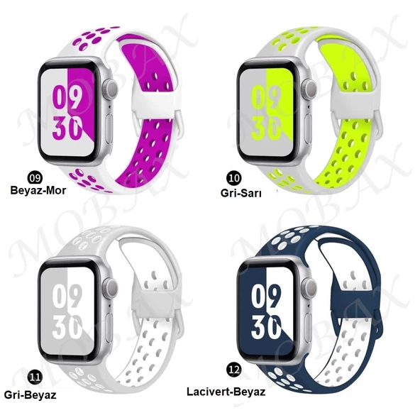 Apple Watch 42/44/45/46/49mm Kordon Delikli Spor Kordon 2/3/4/5/6/se/7/8/9/10/ultra - 5