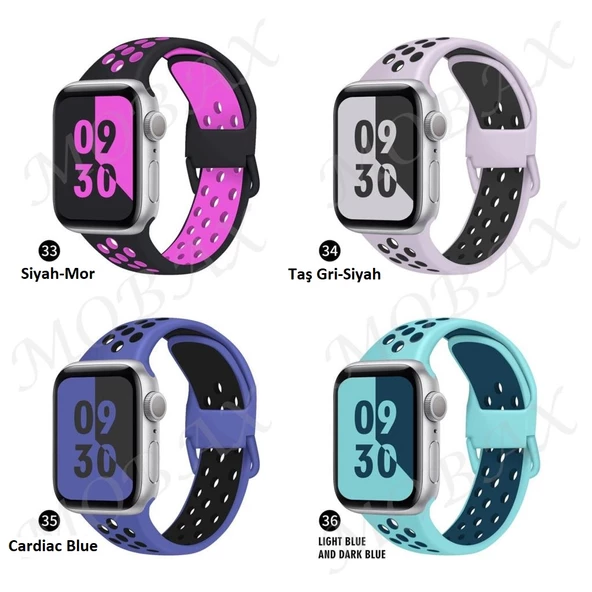 Apple Watch 42/44/45/46/49mm Kordon Delikli Spor Kordon 2/3/4/5/6/se/7/8/9/10/ultra - 11