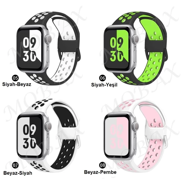 Apple Watch 42/44/45/46/49mm Kordon Delikli Spor Kordon 2/3/4/5/6/se/7/8/9/10/ultra - 4