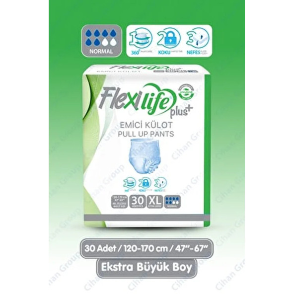 FLEXİ LİFE Ped Emici Külot Hasta Bezi Xl Beden 30'lu