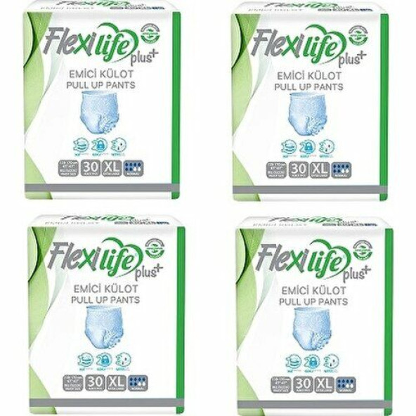 Flexi Life Plus Emici Külot Ekstra Büyük Boy Xlarge 30'lu 4 paket / 120 adet ürün görseli 1