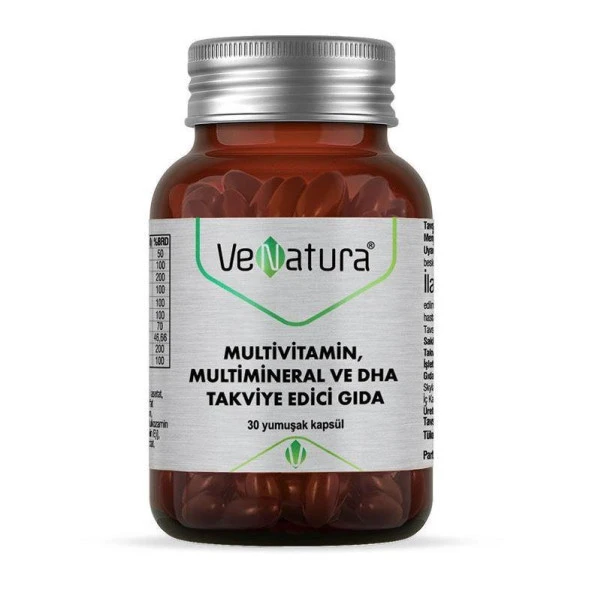 VeNatura Multivitamin, Multimineral ve DHA Takviye Edici Gıda 30 Yumuşak Kapsül