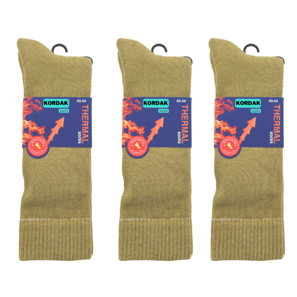 3'lü Haki Askeri Termal Çorap