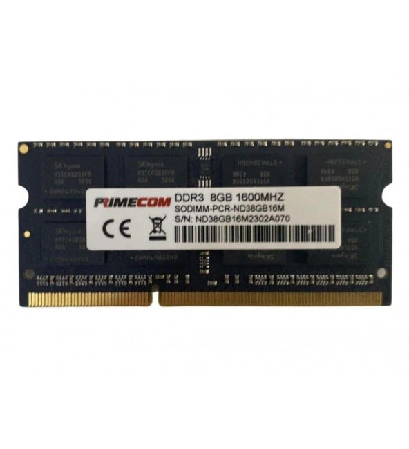 PRIMECOM PCR-ND38G16M 8GB DDR3 1600MHz CL11 Notebook Bellek