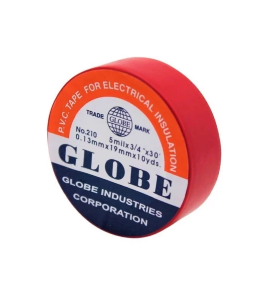 Globe 19 Mm İzolasyon Elektrik Bandı Kırmızı