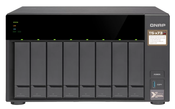 Qnap TS-873A 8 Yuvalı 32 TB NAS Depolama Ünitesi (Resmi Distribütör Garantili)
