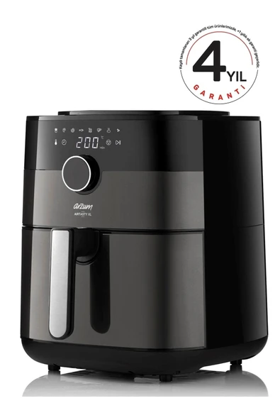 Arzum AR2074-G Airtasty XL Yağsız Fritöz Airfryer, 6 Litre Kapasite, Gümüş - 2