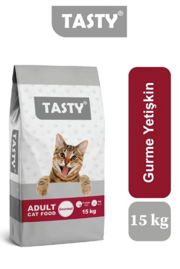 Tasty Gurme, Renkli Yetişkin Kedi Maması 15 Kg