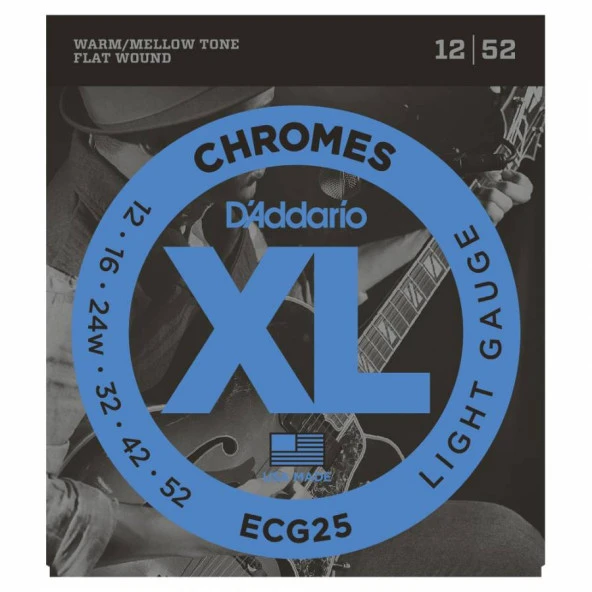 D'Addario ECG25 Chromes Elektro Gitar Teli SET (012-052)