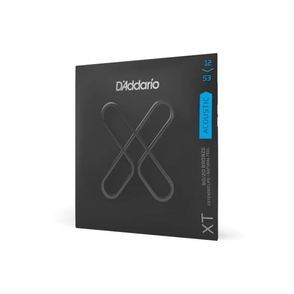 DADDARIO XTABR1253 AKUSTİK GİTAR TEL SETİ, 80/20 LIGHT D'Addario XT Acoustic 80/20 Bronze strings, 12-53 Light Set  XTABR1253 - Resim 3