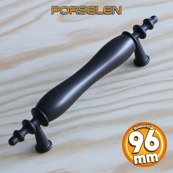 Gerçek Porselen Siyah 96 Mm Kulpları Mobilya Mutfak Kulplar Dolabı Çekmece Kulbu Dolap Kapak Kulpu