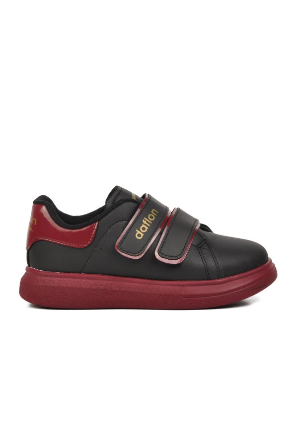 Ayakmod 072-F Siyah-Bordo Cırtlı Çocuk Sneaker