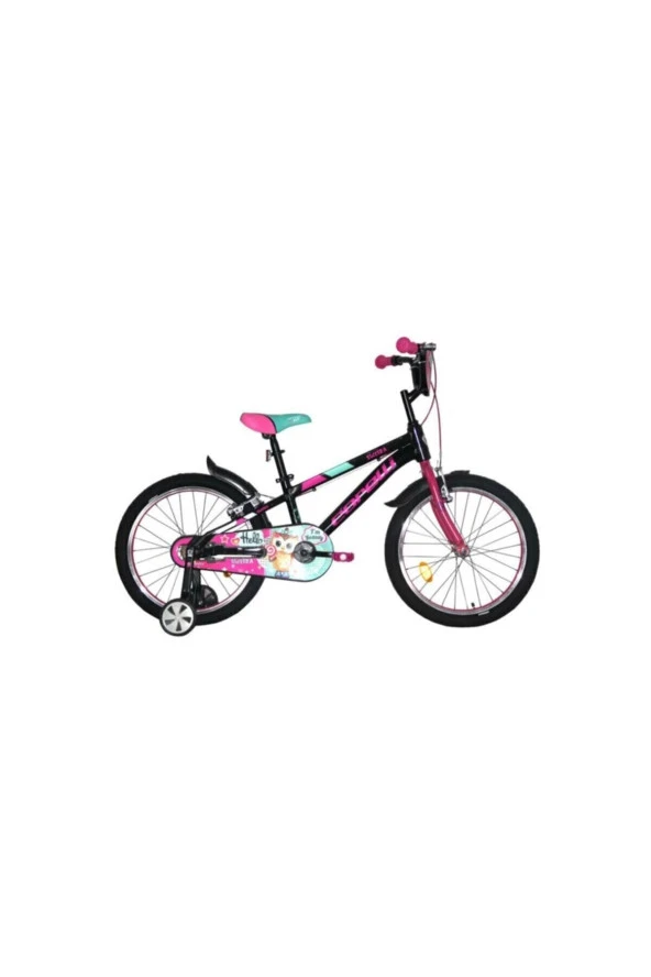 Corelli Swera 20 Jant Çocuk Bisikleti Alüminyum Kadro Siyah Pembe Yeşil - Resim 2