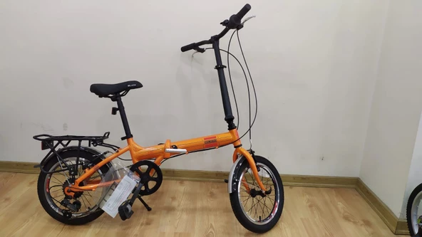 Salcano F100 (SLCN100) 6 Vites 16 Jant Katlanır Bisiklet Turuncu Kırmızı - 2