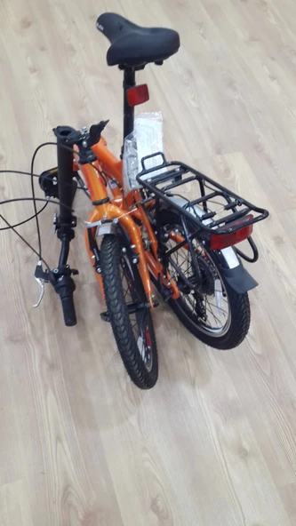 Salcano F100 (SLCN100) 6 Vites 16 Jant Katlanır Bisiklet Turuncu Kırmızı - 3