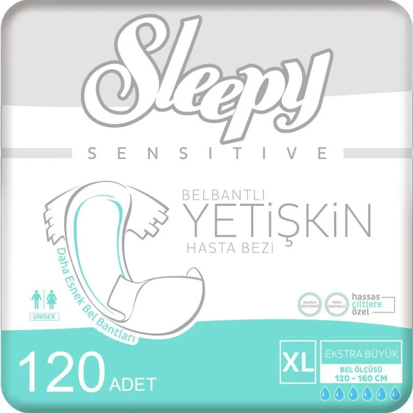 Sleepy Yetişkin Hasta Bezi XL 4 x 30'Lu 120 Adet