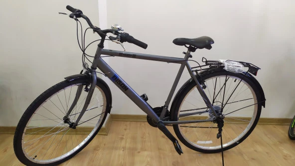 Bisan Hardy V Fren 21 Vites 28 Jant Şehir Bisikleti Gri Siyah 56 Kadro - Resim 2