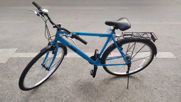 Bisan Hardy V Fren 21 Vites 28 Jant Şehir Bisikleti Mavi Siyah 56 Kadro - Resim 2