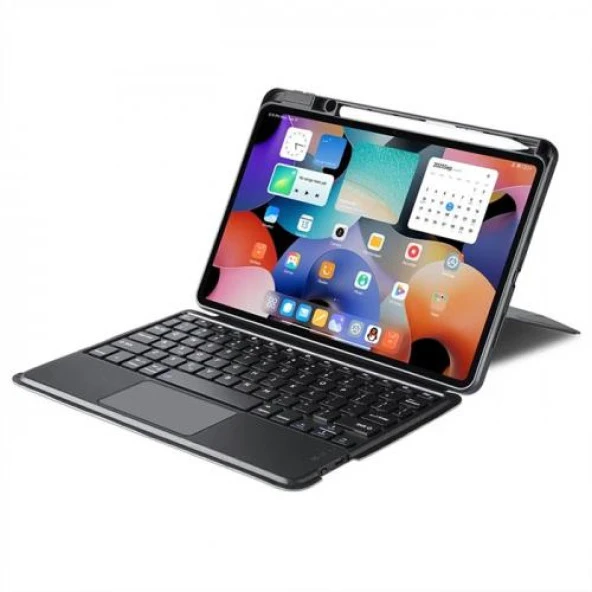 Polham Xiaomi Mi Pad 5 ve 5 Pro ile Uyumlu Bluetooth Klavyeli Tablet Kılıfı, Katlanabilir Standlı Manyetik Kılıf