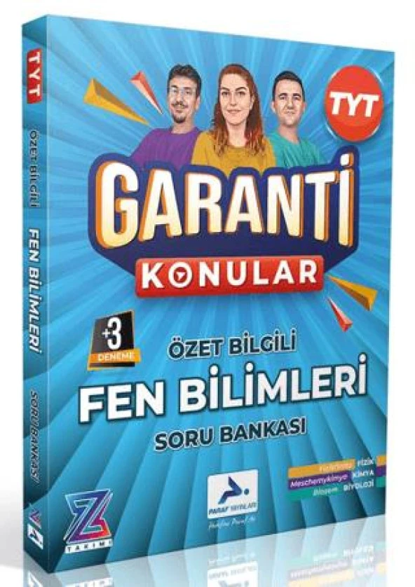 Paraf Z Takımı TYT Fen Bilimleri Garanti Konular Soru Bankası PRF Yayınları