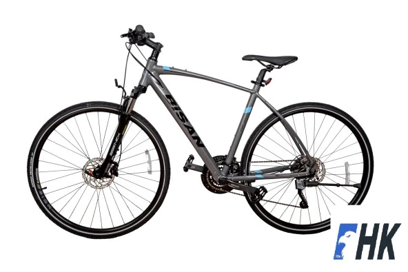 Bisan TRX 8600 HD Fren Altus 27 Vites 28 Jant Trekking Şehir Bisikleti Gri Yeşil 54 Kadro ürün görseli 1