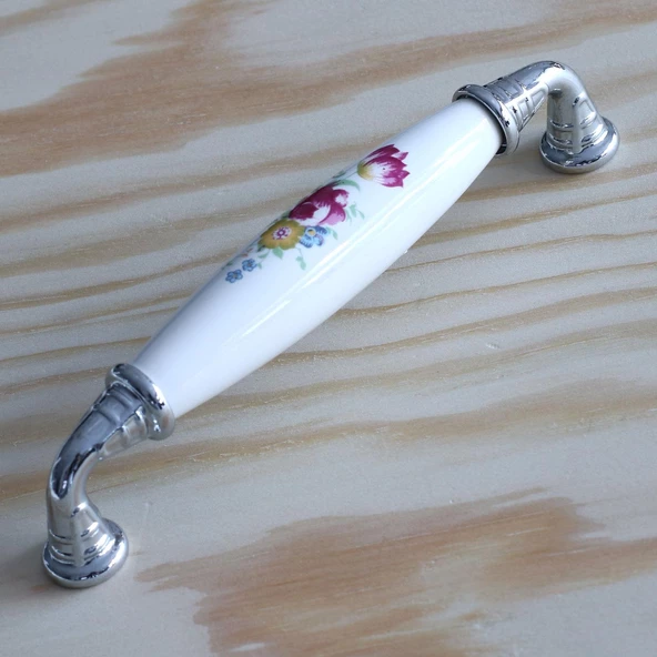 Gerçek Porselen Mobilya Mutfak Çekmece Dolap Kapak Dolabı Kulbu Kulpu Kulpları Beyaz 128 Mm-12.8 Cm - 2