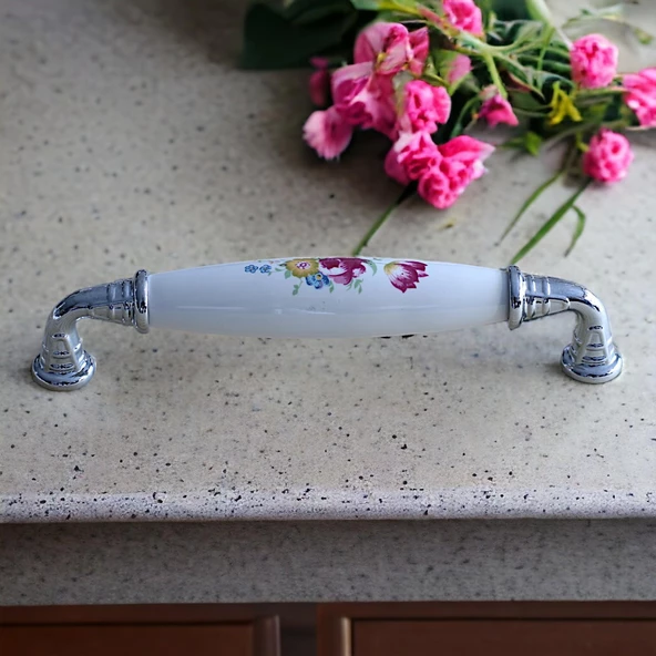 Gerçek Porselen Mobilya Mutfak Çekmece Dolap Kapak Dolabı Kulbu Kulpu Kulpları Beyaz 128 Mm-12.8 Cm - 3