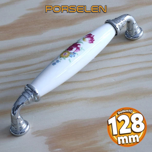 Gerçek Porselen Mobilya Mutfak Çekmece Dolap Kapak Dolabı Kulbu Kulpu Kulpları Beyaz 128 Mm-12.8 Cm