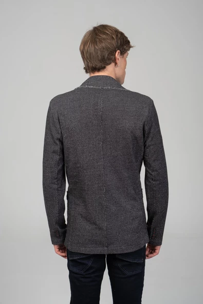 CEKMON Erkek Fit Extra Rahat Cepli Mendilli Ceket - 5