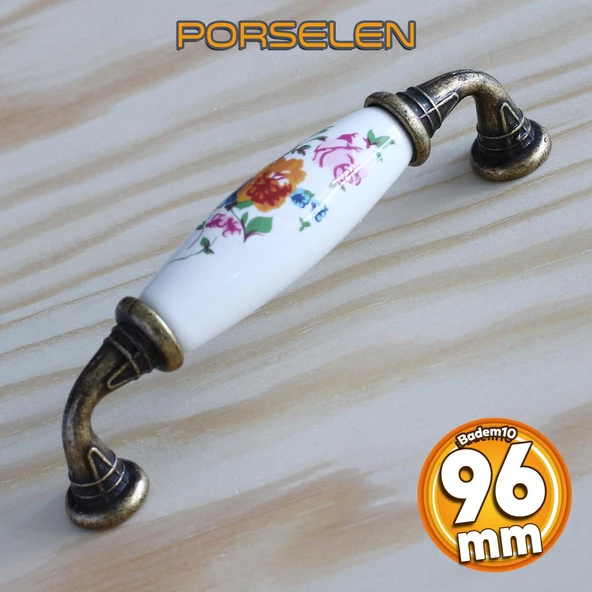 Gerçek Porselen Mobilya Mutfak Çekmece Dolap Kapak Dolabı Kulbu Kulpu Kulpları Beyaz (96 MM-9.6 CM)