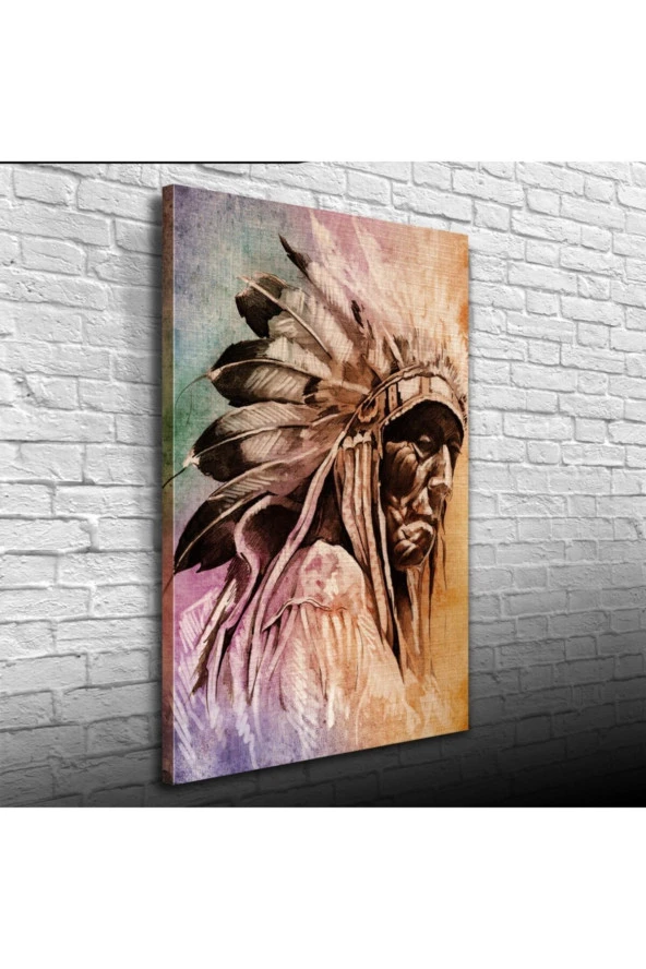 Redskin Kızılderili Canvas Tablo (50x70)