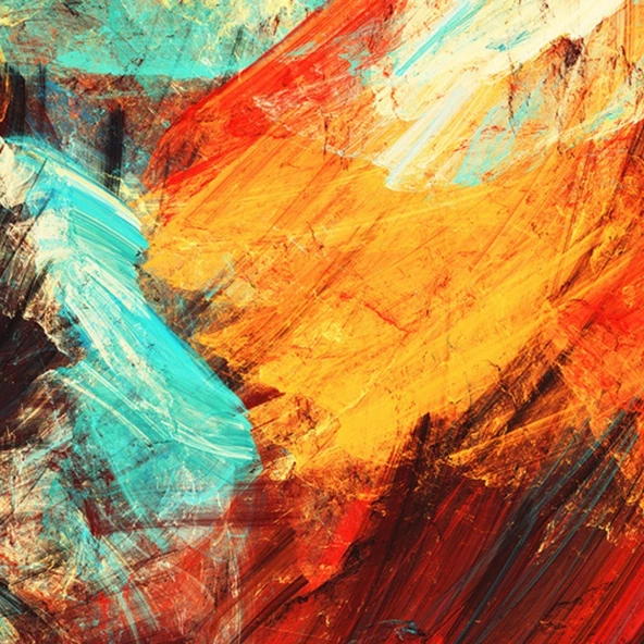 Soyut Çalışma , Pastel Renklerde Kanvas Tablo 60 x 120 - Resim 2