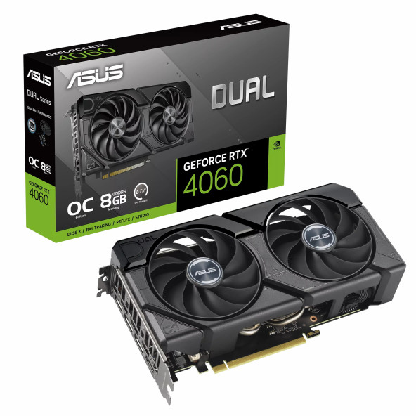 ASUS DUAL-RTX4060-O8G-EVO 8GB Geforce RTX4060 GDDR6 128bit HDMI 3xDP 16x Ekran Kartı