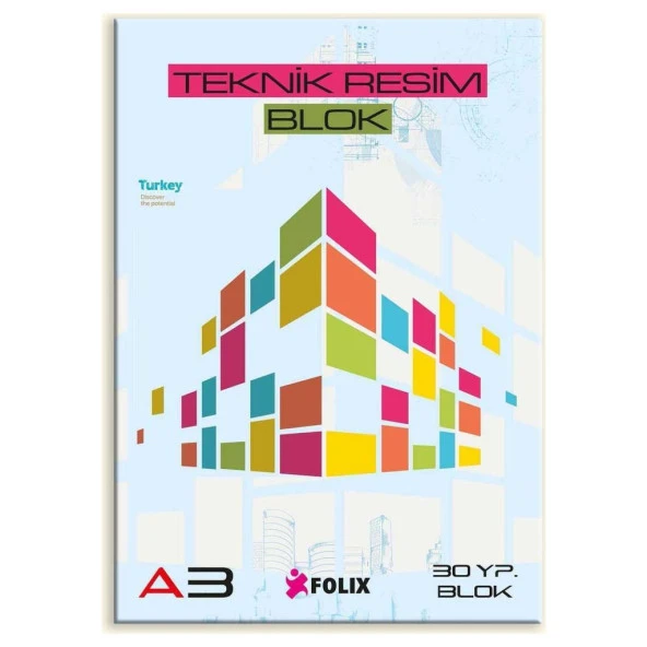 Folix Teknik Resim Blok A3 Dik  Flx-132012